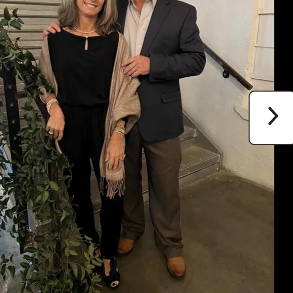 Nina Leonard 3/4 Sleeve Jumpsuit in Wine, Size Medium - Picture 3 of 13